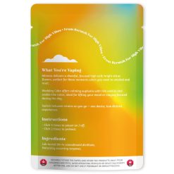 Back of the Dreamers dual strain vape pouch with instructions