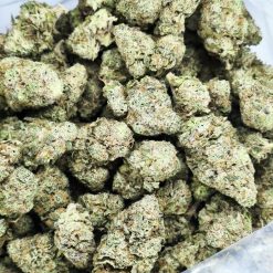 Frosty OG bulk flower buds in a bag