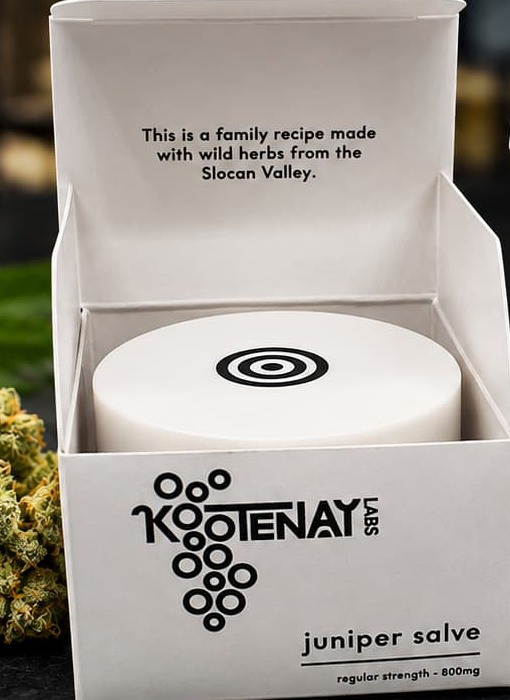 Kootenay Labs Juniper Salve Regular Strength 800mg Kootenay Labs Juniper salve regular strength 800mg in its box